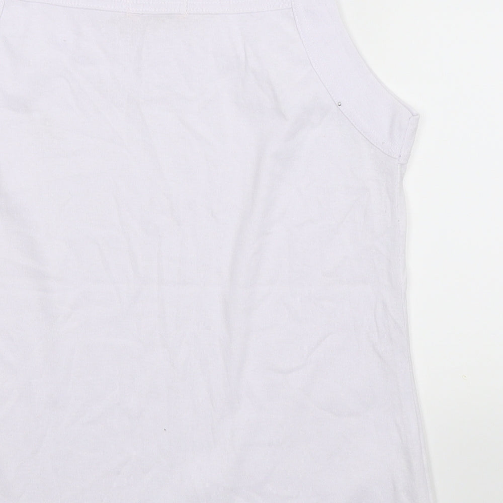 Guodil Womens White Basic Tank Size XL