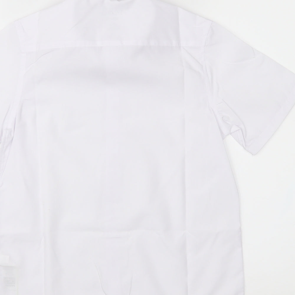 M&S Boys White Basic Button-Up Size 7-8 Years