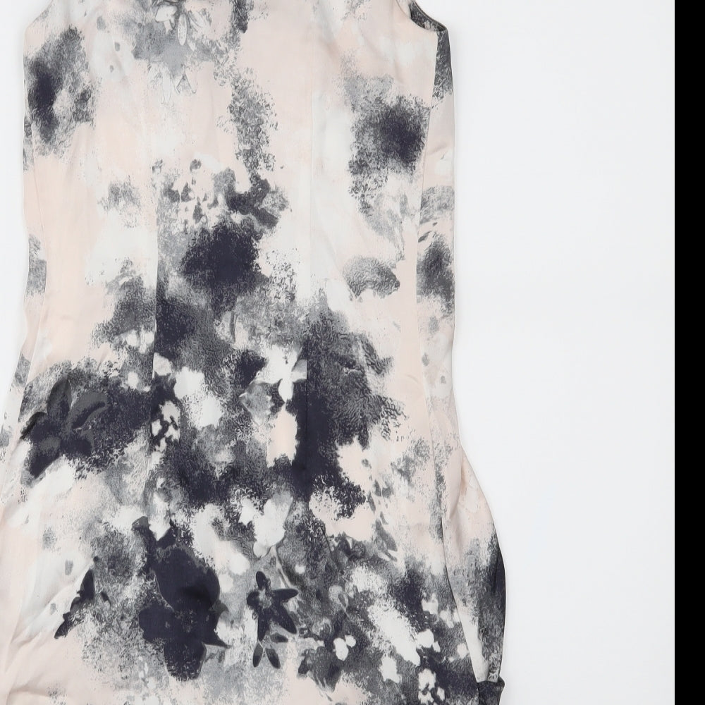 H&M Womens Pink Floral A-Line Size 4