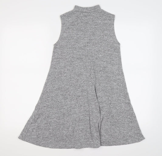 New Look Womens Grey Jersey Tank Dress Size 10