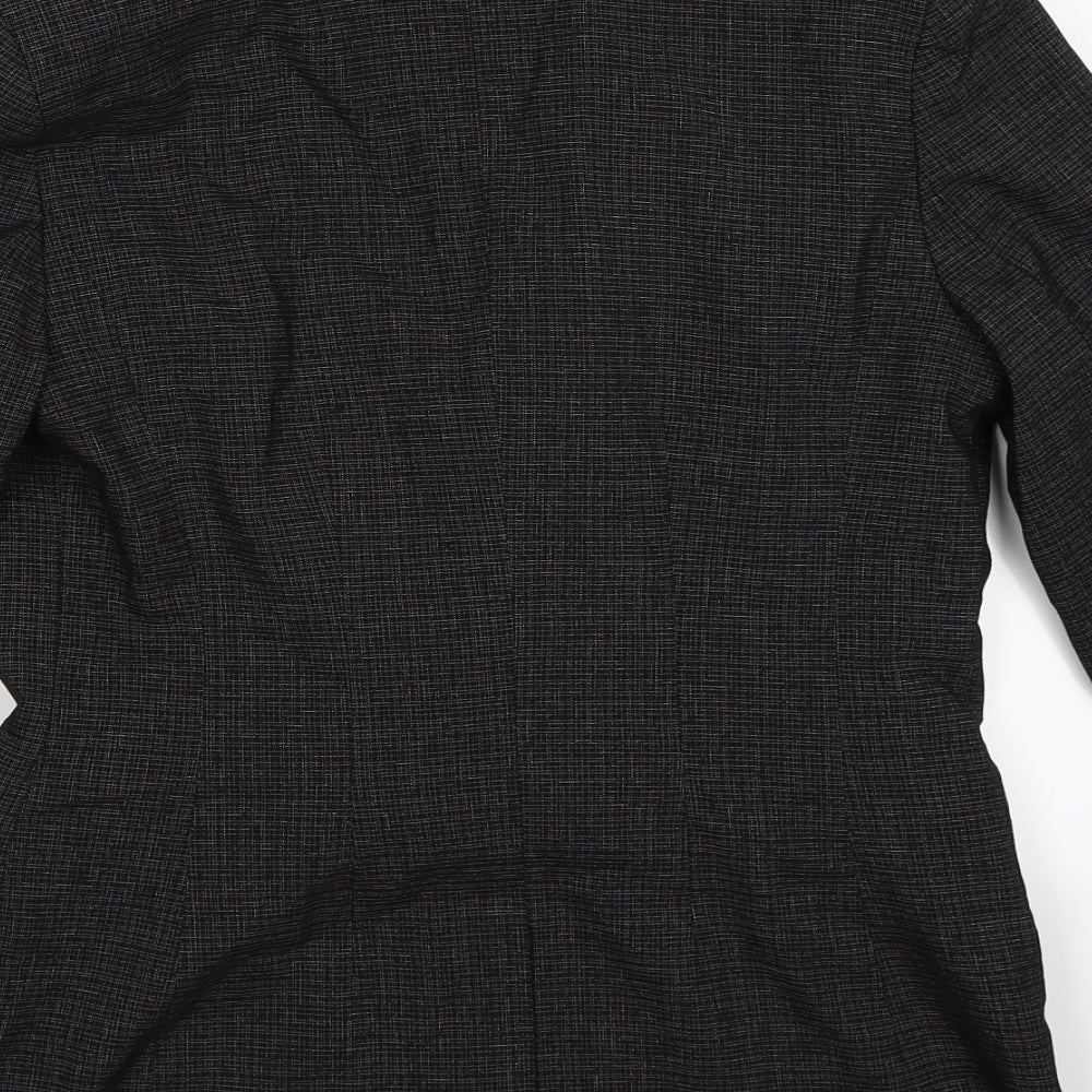 NEXT Womens Black Striped Jacket Suit Jacket Size 10