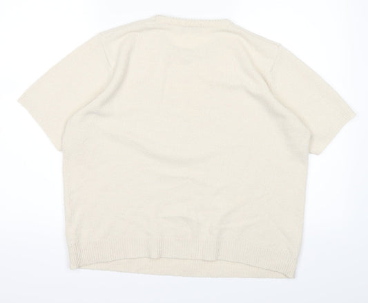 Berkertex Womens White Pullover Jumper Size 14