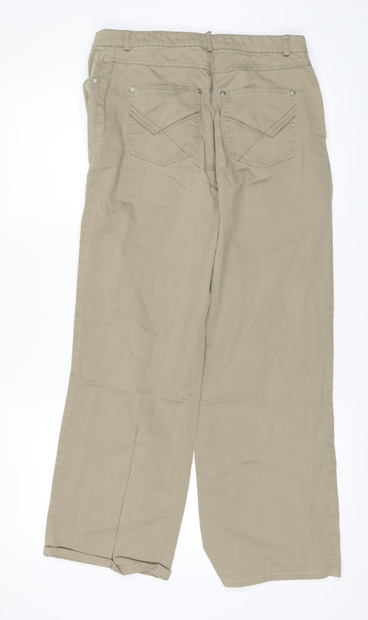 Basler Mens Beige   Straight Jeans Size 38 L27 in