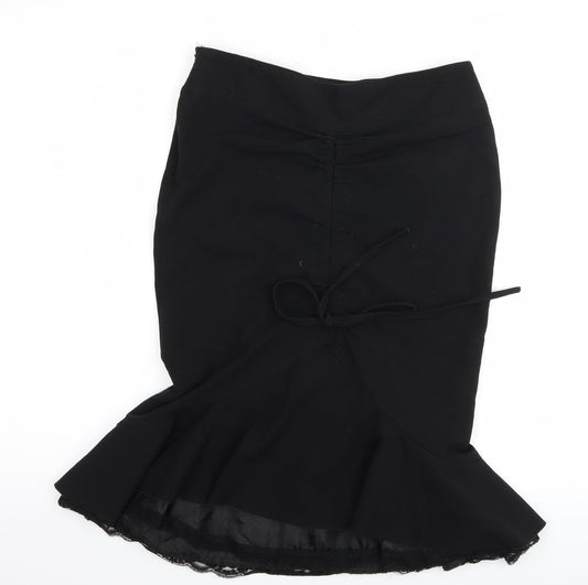 Back view of Ad Lib women’s black tulip skirt, size UK 8