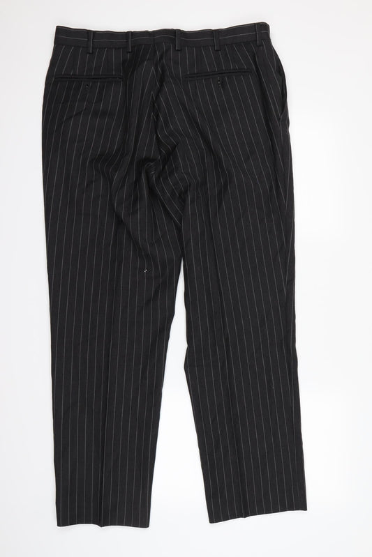 Preworn Mens Black Dress Pants Trousers Size S L31 in