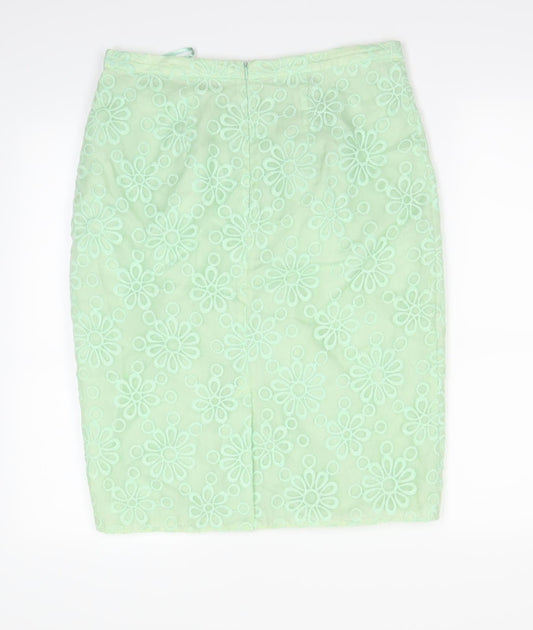M&Co Womens Green   A-Line Skirt Size 12