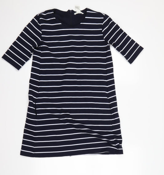 Basic Womens Blue Striped Bodycon Size XS