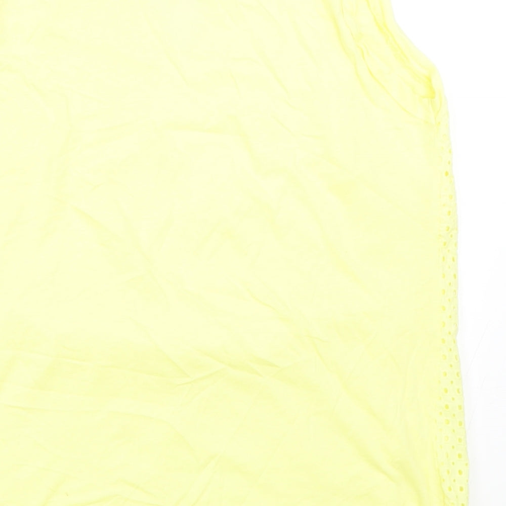 Womens UK Size M Marks and Spencer Yellow Basic Tank