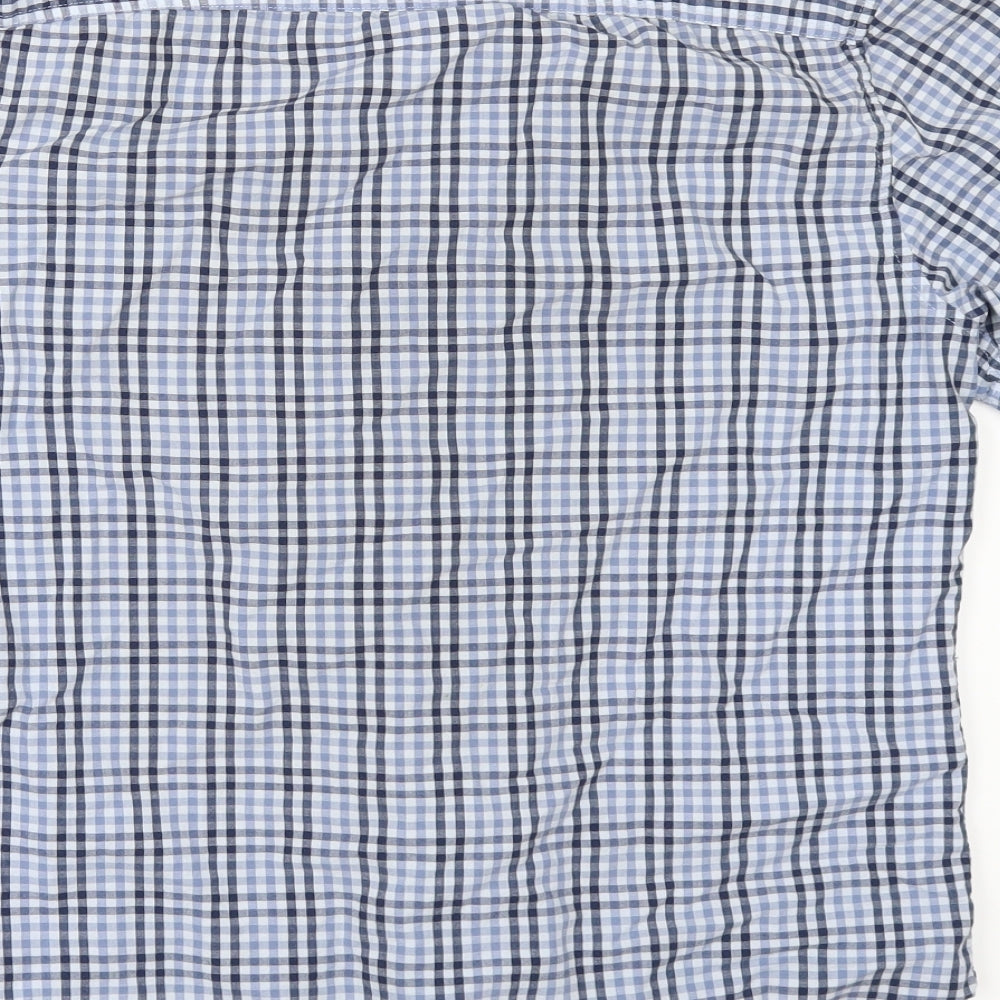 ASOS Mens Blue Check Button-Up Size S