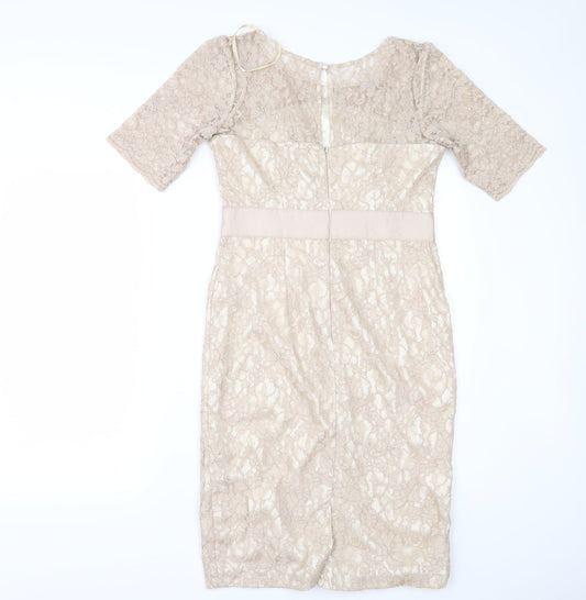 M&Co Womens Ivory Ball Gown Size 10