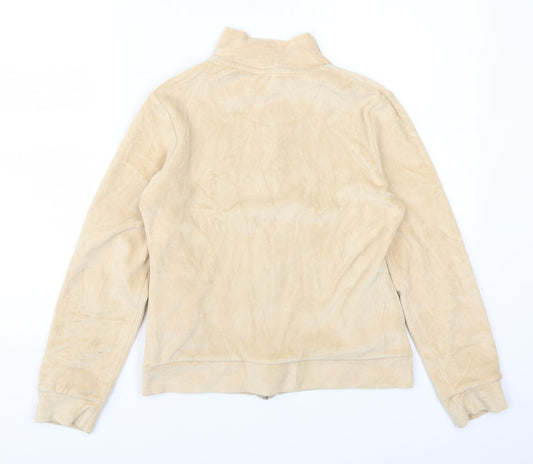 Back view of Active women’s beige full zip sweatshirt, size UK 12