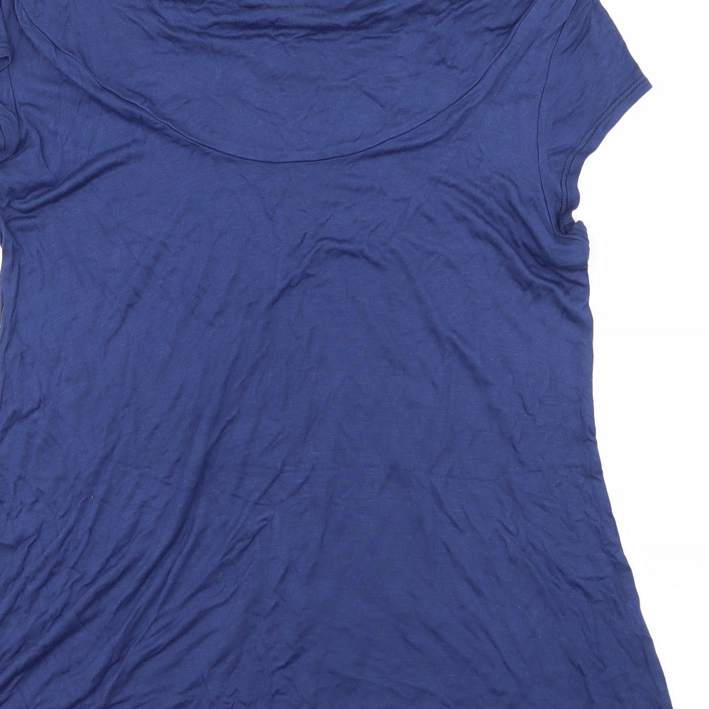 Womens UK Size 12 Preworn Blue Basic T-Shirt