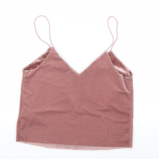Bershka Womens Purple Velvet Camisole Tank Size XS