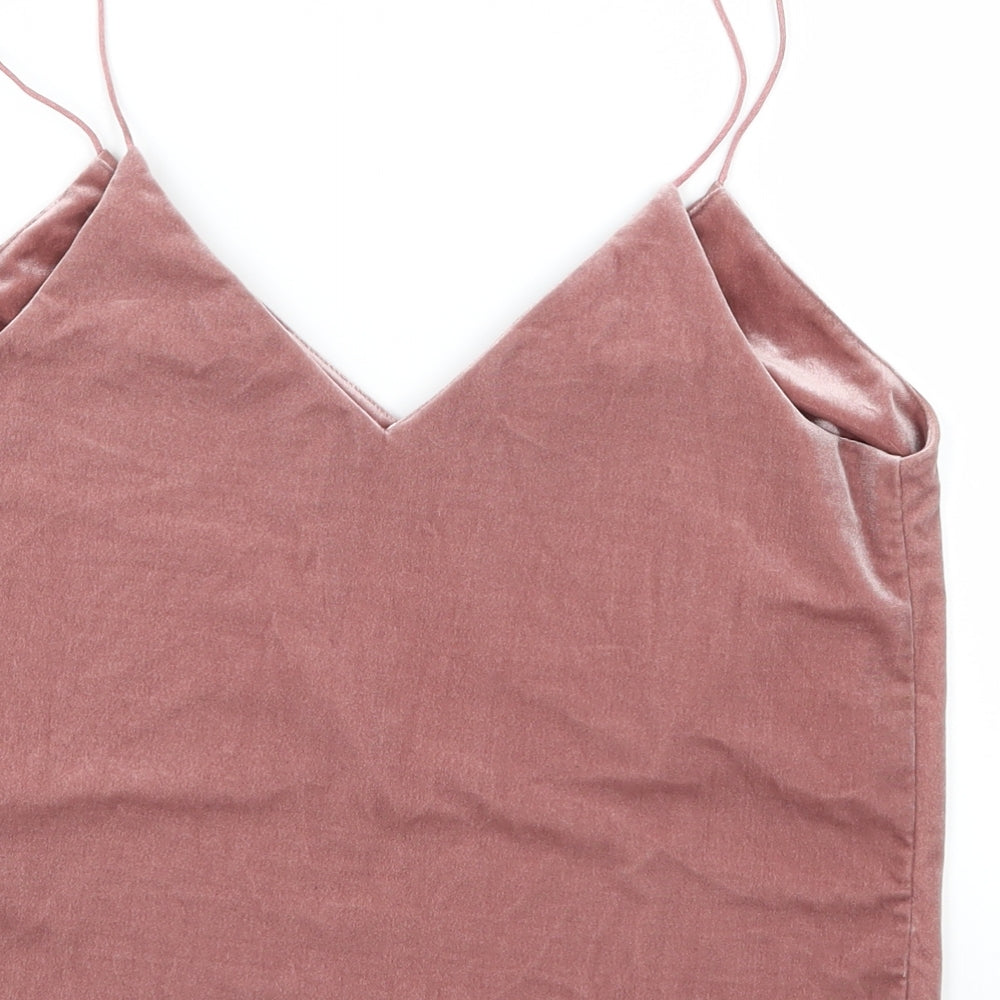 Bershka Womens Purple Velvet Camisole Tank Size XS