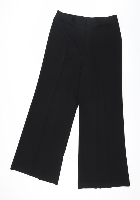 Womens UK Size 30 in Preworn Regular Fit Black Trousers
