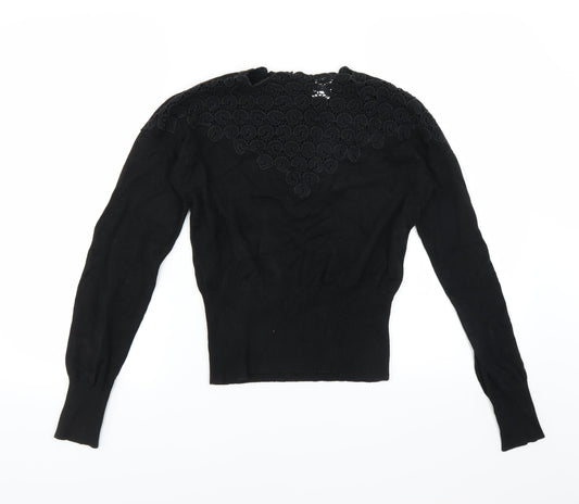 Additional front view of Vero Moda women’s black jumper, size S