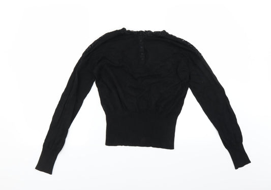 VERO MODA Womens Black Pullover Jumper Size S