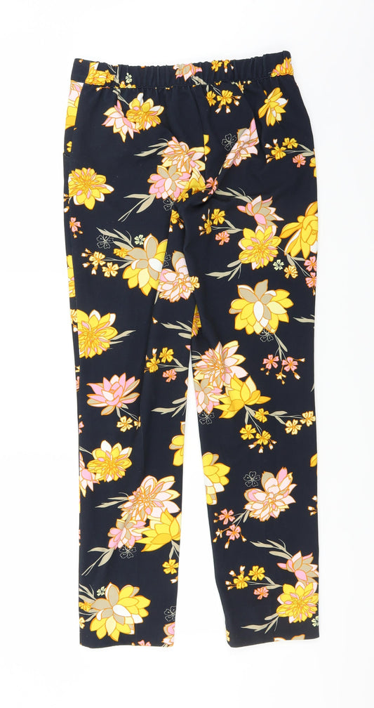 Betty Barclay Womens Blue Floral Trousers Size 8 L30 in