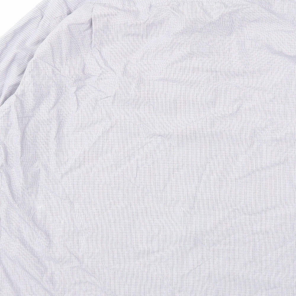 Reed Mens Blue Check Dress Shirt Size XL