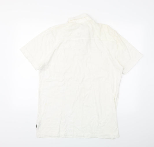 Paper Denim & Cloth Mens White Polo Size M