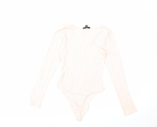 Missguided Womens Pink Basic T-Shirt Size 10