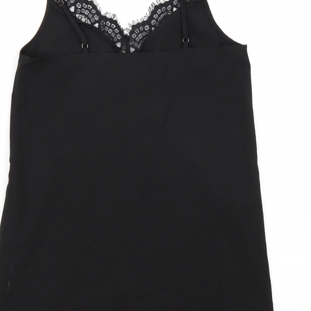 Missguided Womens Black Basic Tank Size 8