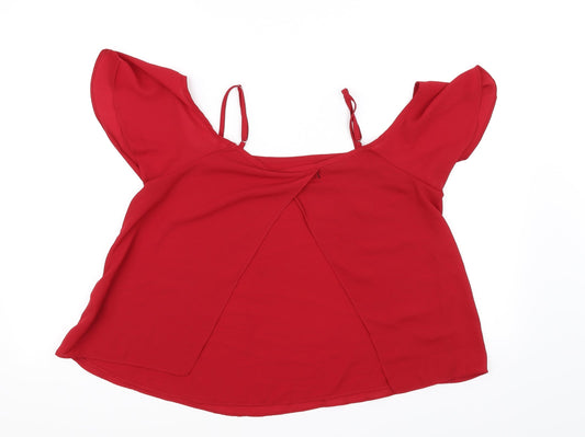 CAMEO ROSE Womens Red Basic Blouse Size 10