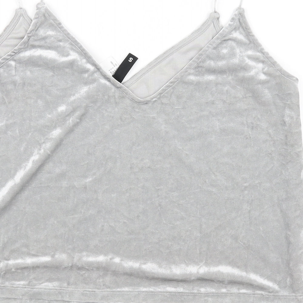 Divided Womens Grey Basic T-Shirt Size 8