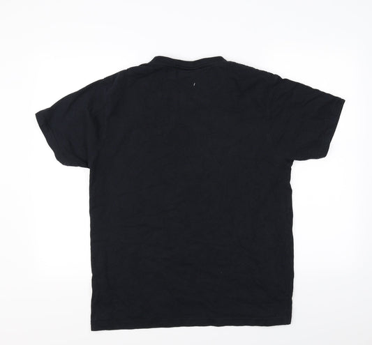 Preworn Mens Black T-Shirt Size M