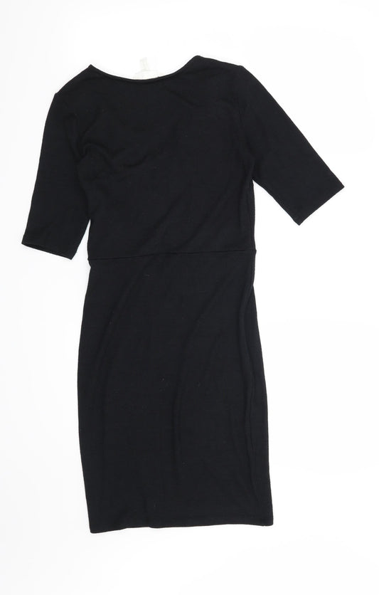 H&M Womens Black Jumper Dress Size XS