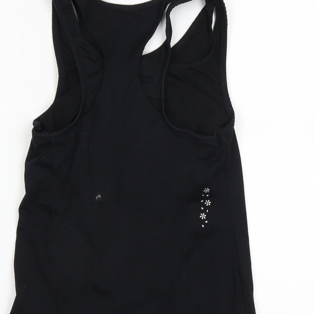 Womens UK Size 8 USA Pro Black Jersey Tank