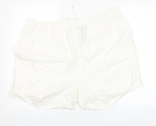 Marks and Spencer Womens White   Cargo Shorts Size 22 in