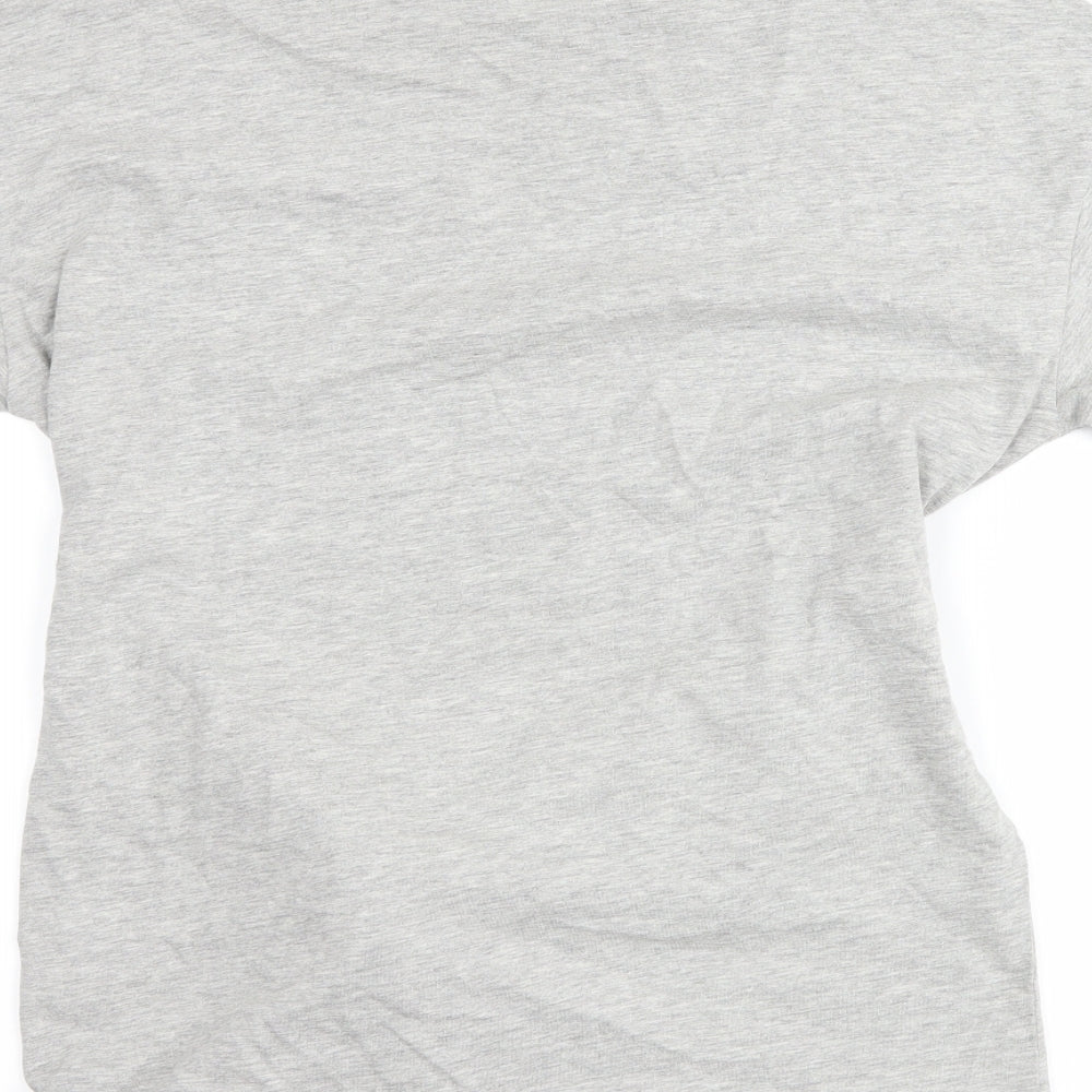 Womens UK Size XS Monki Grey Basic T-Shirt