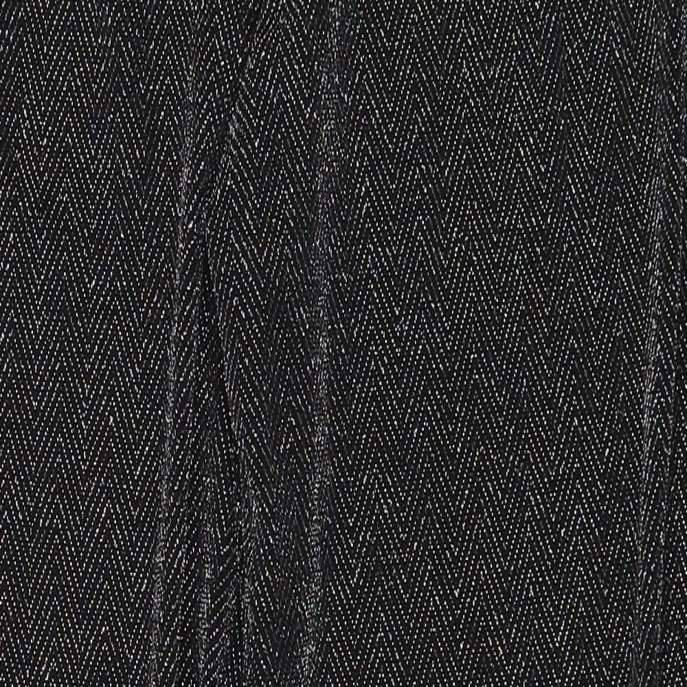 NEXT Womens Black Striped Trousers Size 12 L25 in