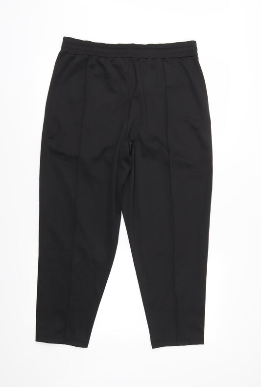 Womens UK Size M ASOS Regular Fit Jogger Black Trousers