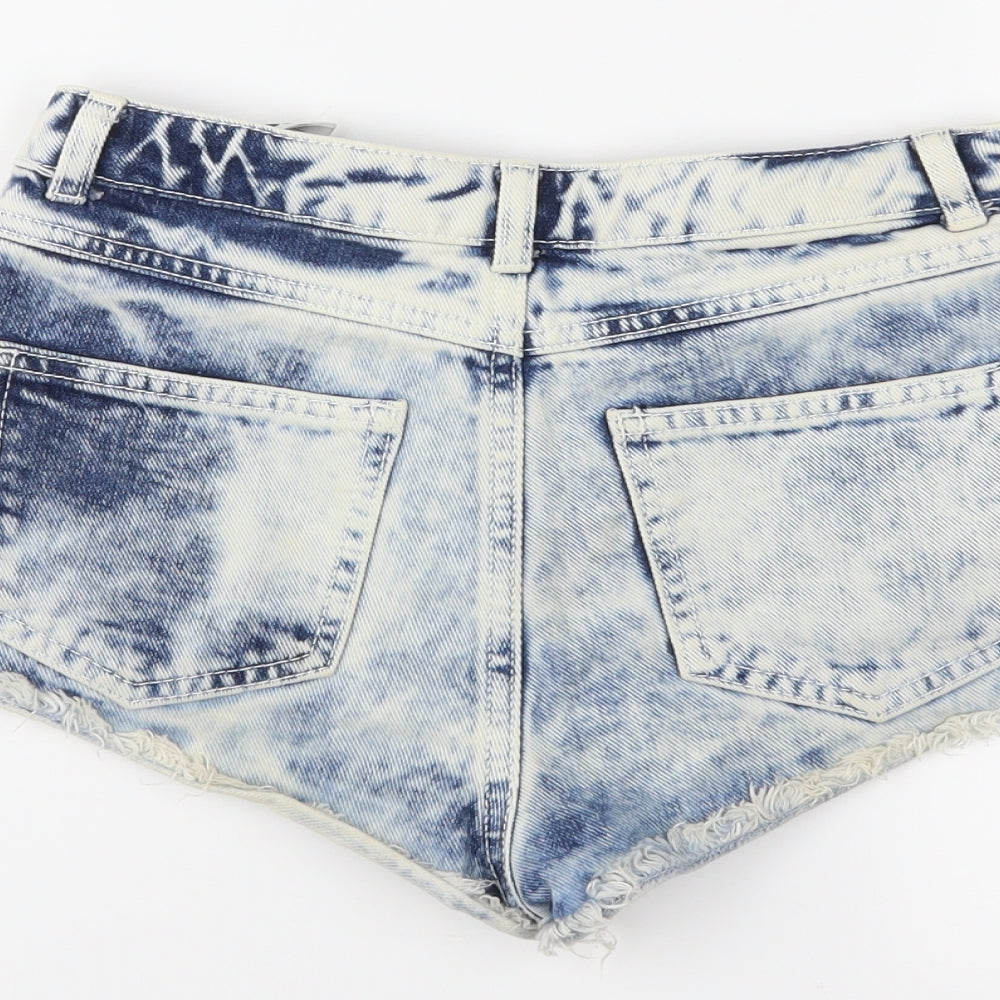 Topshop Womens Blue Cut-Off Shorts Size 6
