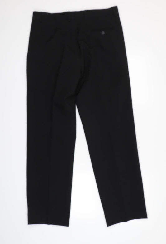 Debenhams Womens Black Dress Pants Trousers Size 12 L27.5 in
