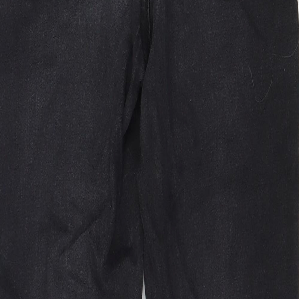 Brand and care label for Denim & Co. women’s black denim skinny jeans, size UK 6, 27-inch leg