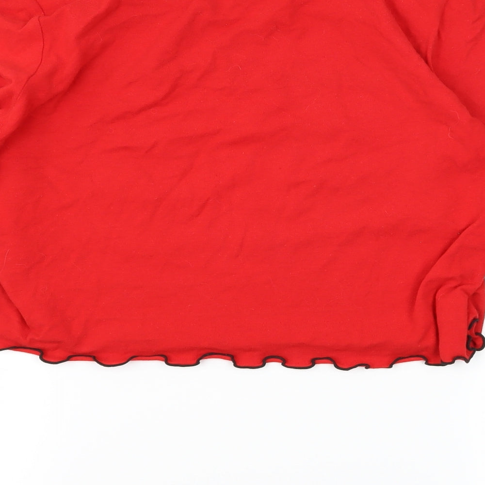 FOREVER 21 Womens Red Jersey Basic T-Shirt Size L - Nothing but trouble