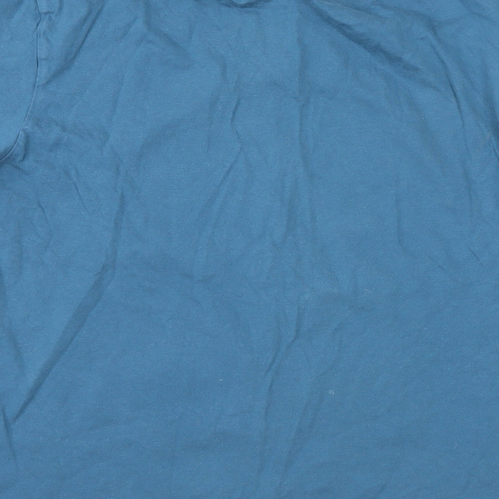 George Mens Blue Jersey T-Shirt Size S - Grumpy Face