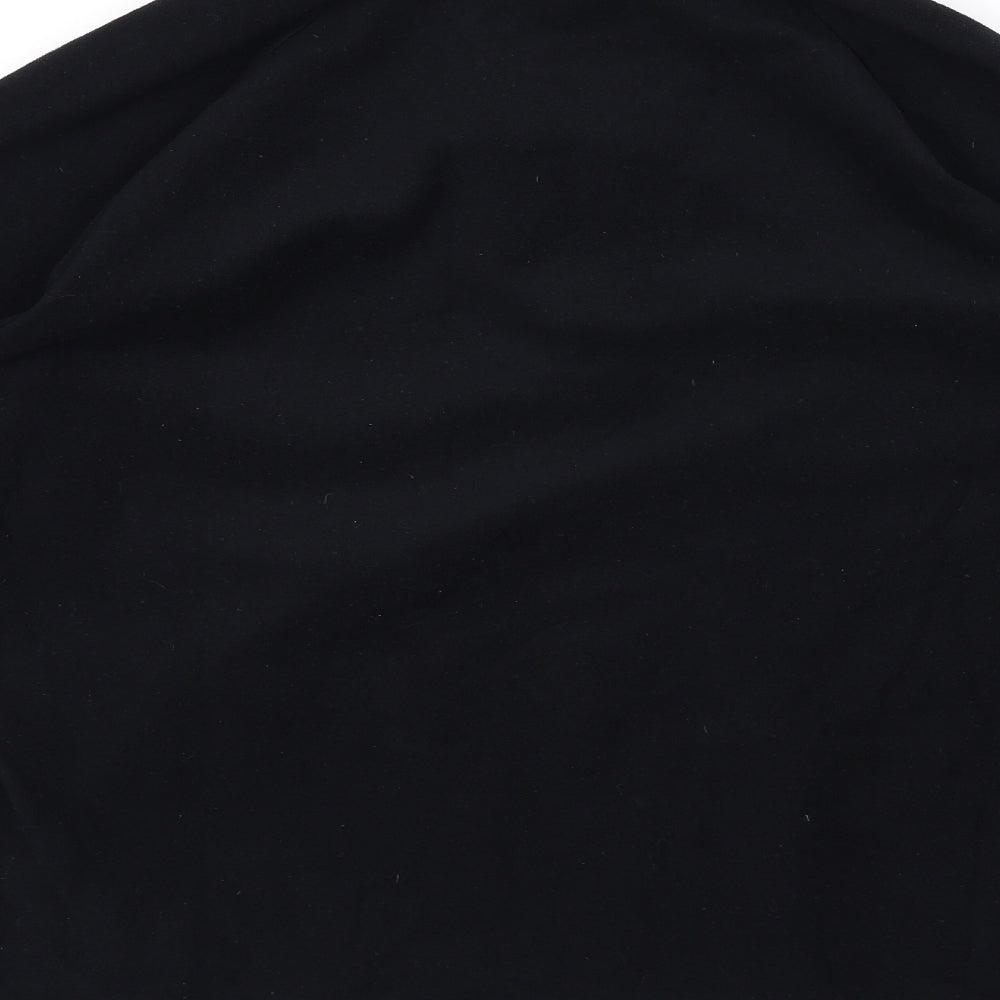 Brand and care label for Preworn men’s black henley jumper, size L