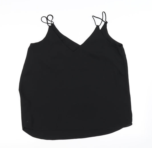 Topshop Womens Black Basic Blouse Size 8