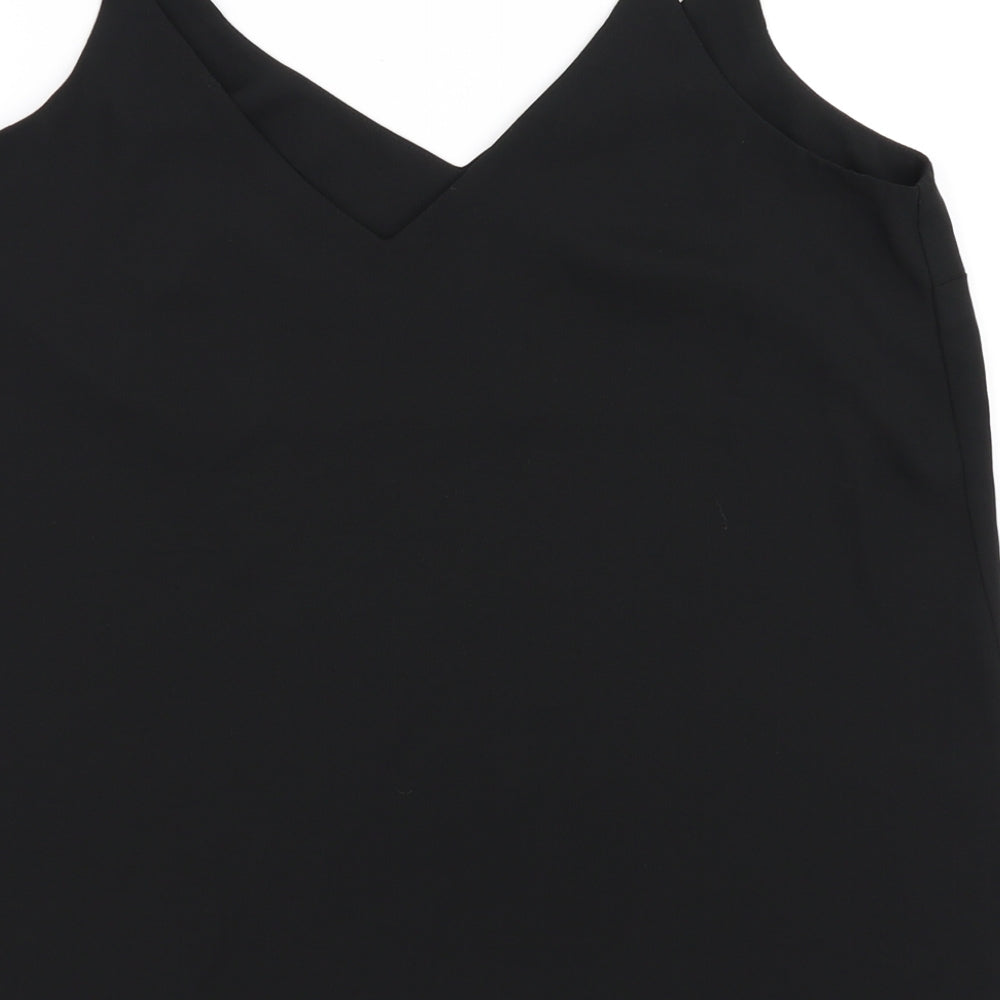 Topshop Womens Black Basic Blouse Size 8