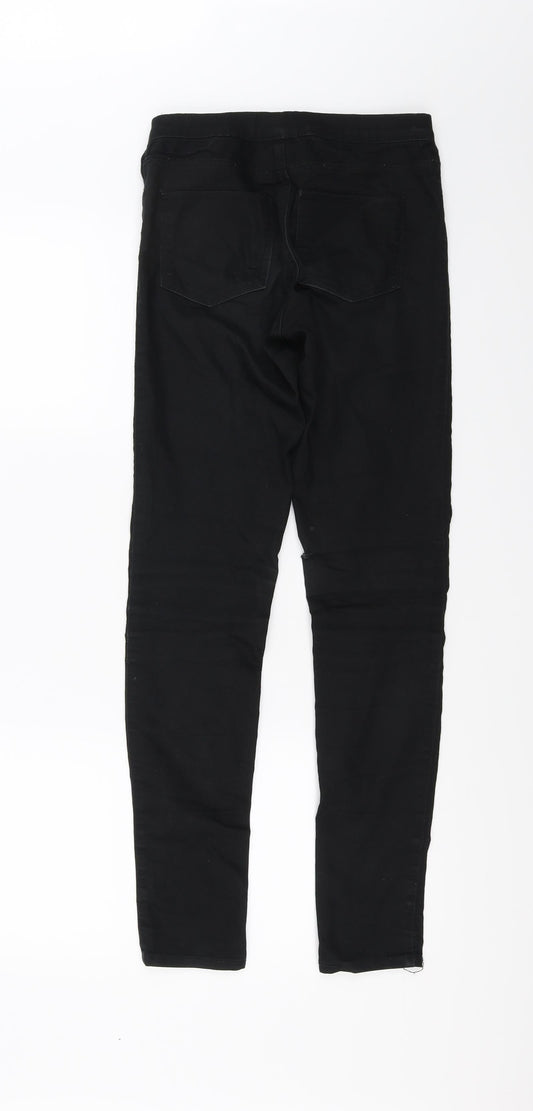 Womens UK Size 4 H&M Regular Fit Skinny Black Jeans