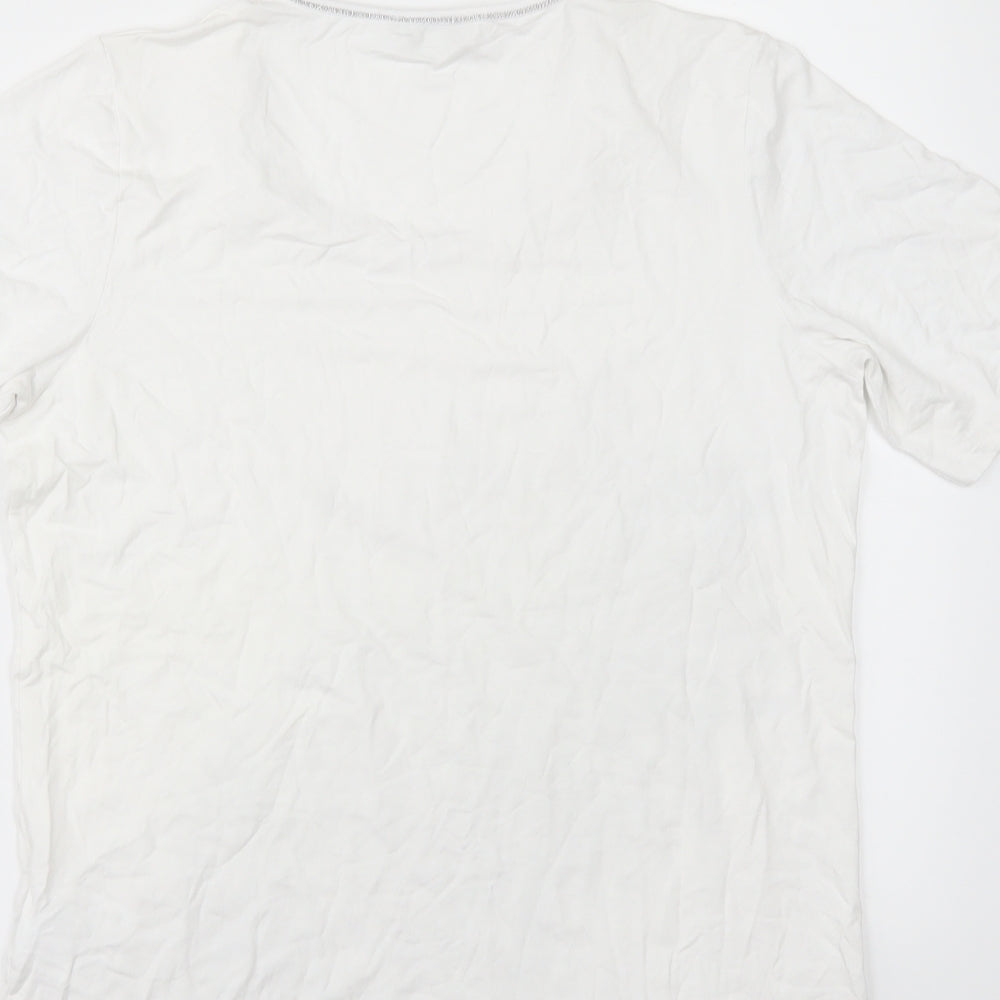 Womens UK Size L Signature White Basic T-Shirt