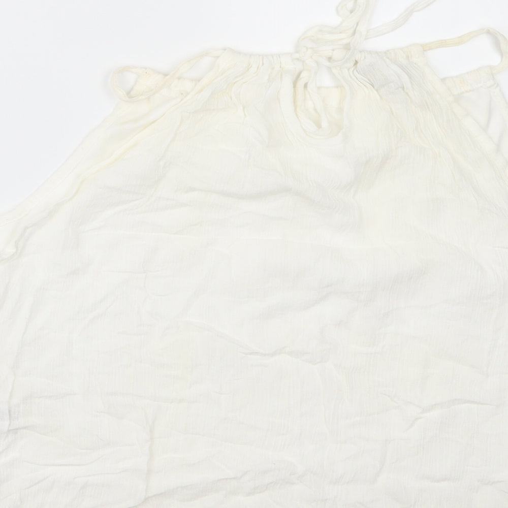 Parisian Collection Womens White Camisole Blouse Size L