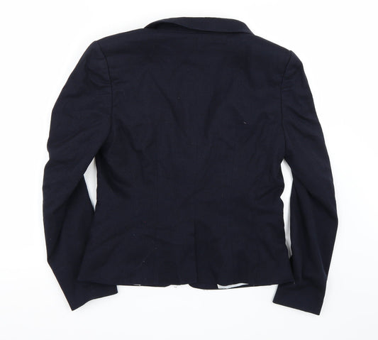 H&M Womens Blue Jacket Blazer Size 14
