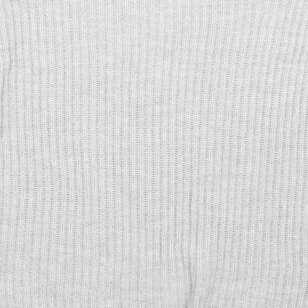 Brand and care label for Topshop women’s grey jumper, size UK 6