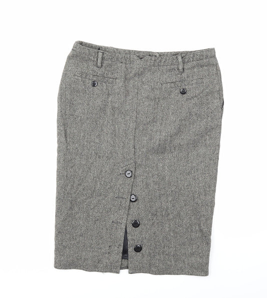 Miss Selfridge Womens Grey   Straight & Pencil Skirt Size 10