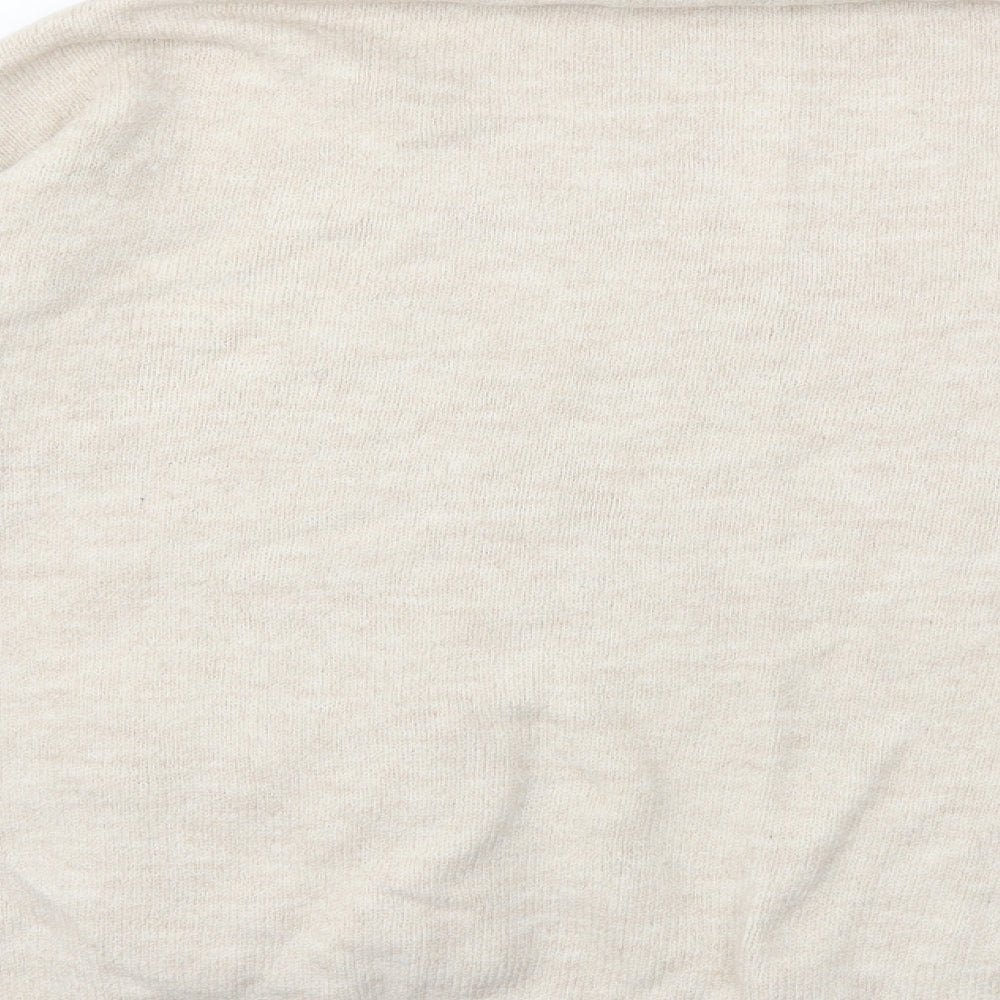 Brand and care label for Primark women’s beige knit jumper, size UK 14